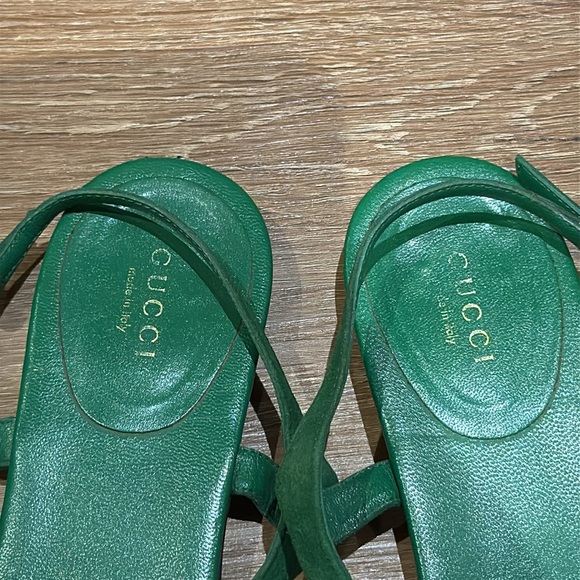 Gucci Green Suede Horsebit Sandals – Size [40] – Authentic” - Picture 5 of 9